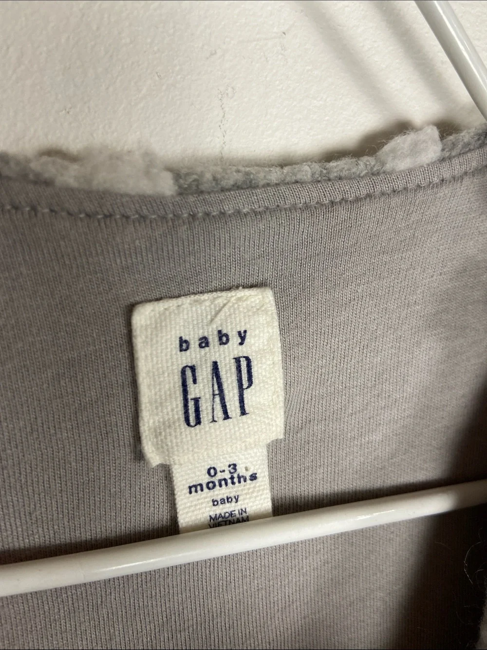 Baby Gap Pea Coat Light Gray polka dots size 0-3 Months